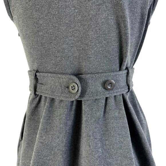 Marc by Marc Jacobs Cowl Neck Ponte Knit Belted Midi Dress Night Gray Melange - Picture 7 of 11